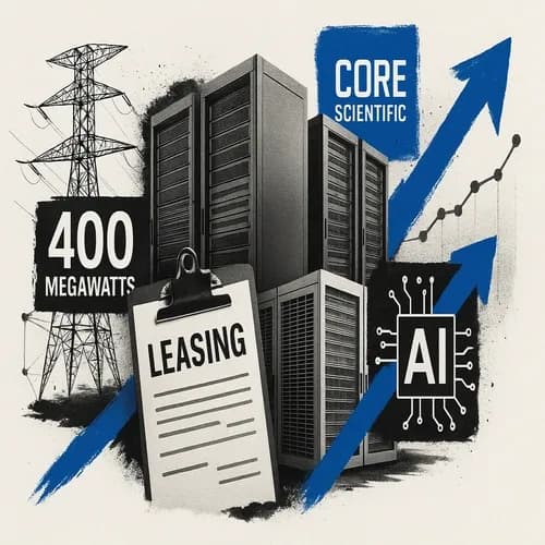 A major investor in Core Scientific (CORZ) says the firm will lease 400 megaw...