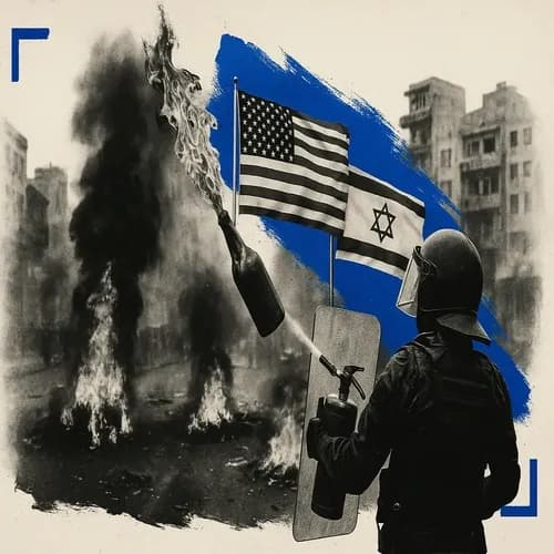 Iranian state media claimed that terrorist agents from the US and Israel set ...