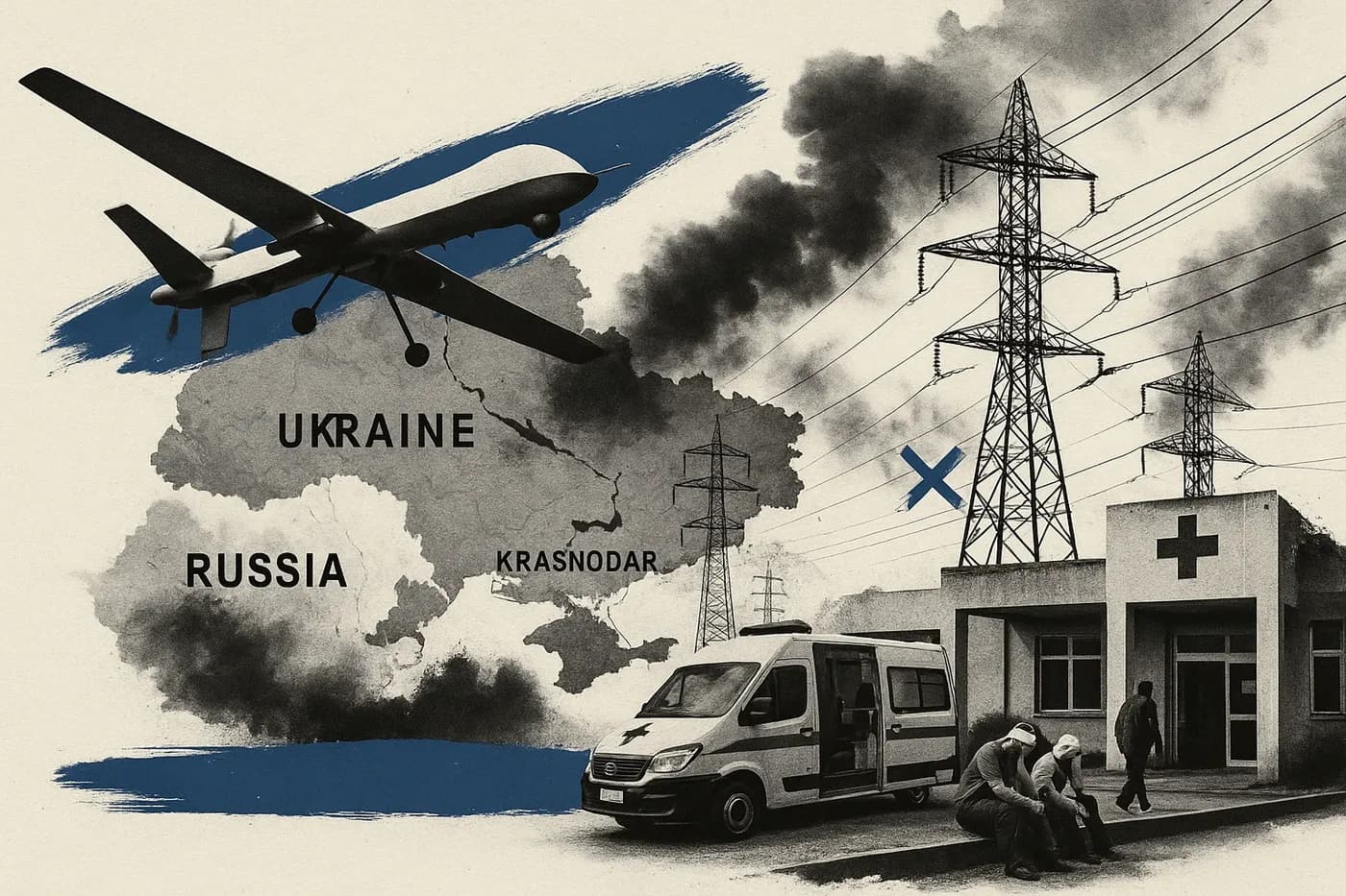 Ukrainian drone attack on Russia's Krasnodar region injures two people and cu...