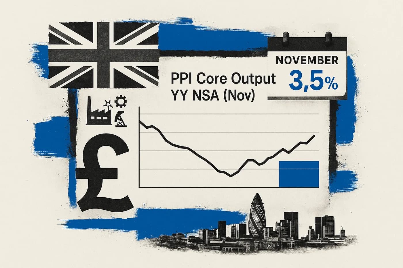 UK PPI Core Output YY NSA (Nov) 3.5% (Prev. 3.5%, Rev. 3.6%)