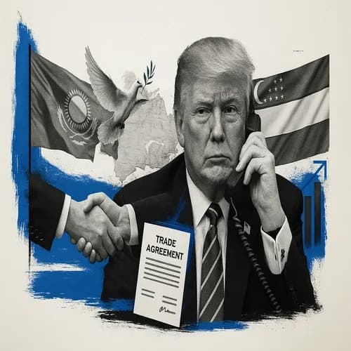 US President Trump says he had wonderful calls with the President of Kazakhst...