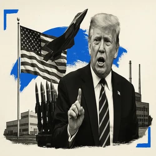 US President Trump says the US will accelerate production of weapons and airc...