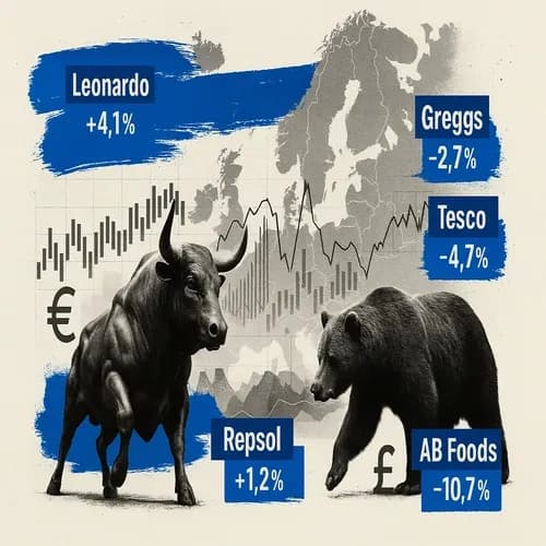 European Movers: Leonardo (LDO IM) +4.1%