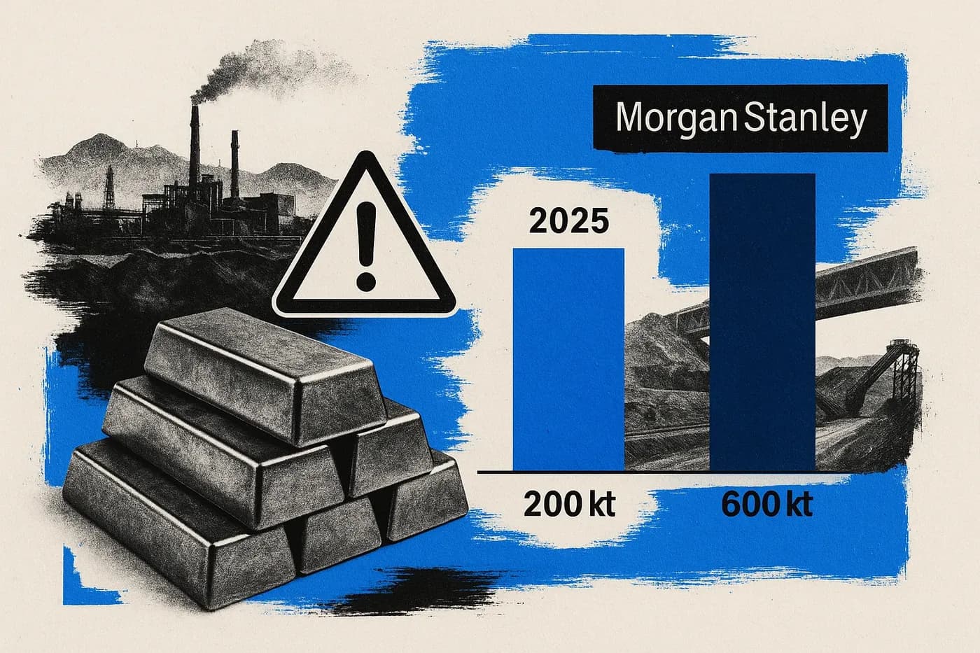 Morgan Stanley sees copper in a 260kT deficit for 2025 and 600kT deficit for ...