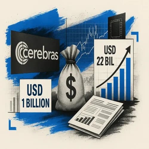 Cerebras Systems is in talks to raise USD 1bln at a USD 22bln valuation